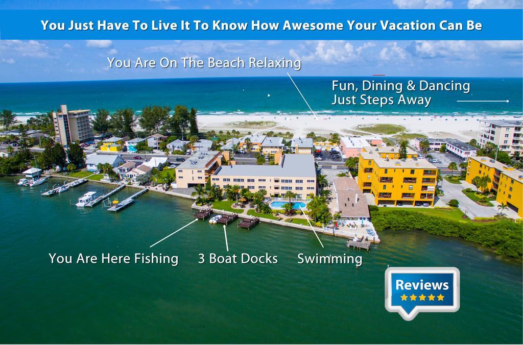 Treasure Island Beach, Fl Waterfront Condo Located Steps Away From The Intracoastal Waterway St. Pete Beach Exterior foto